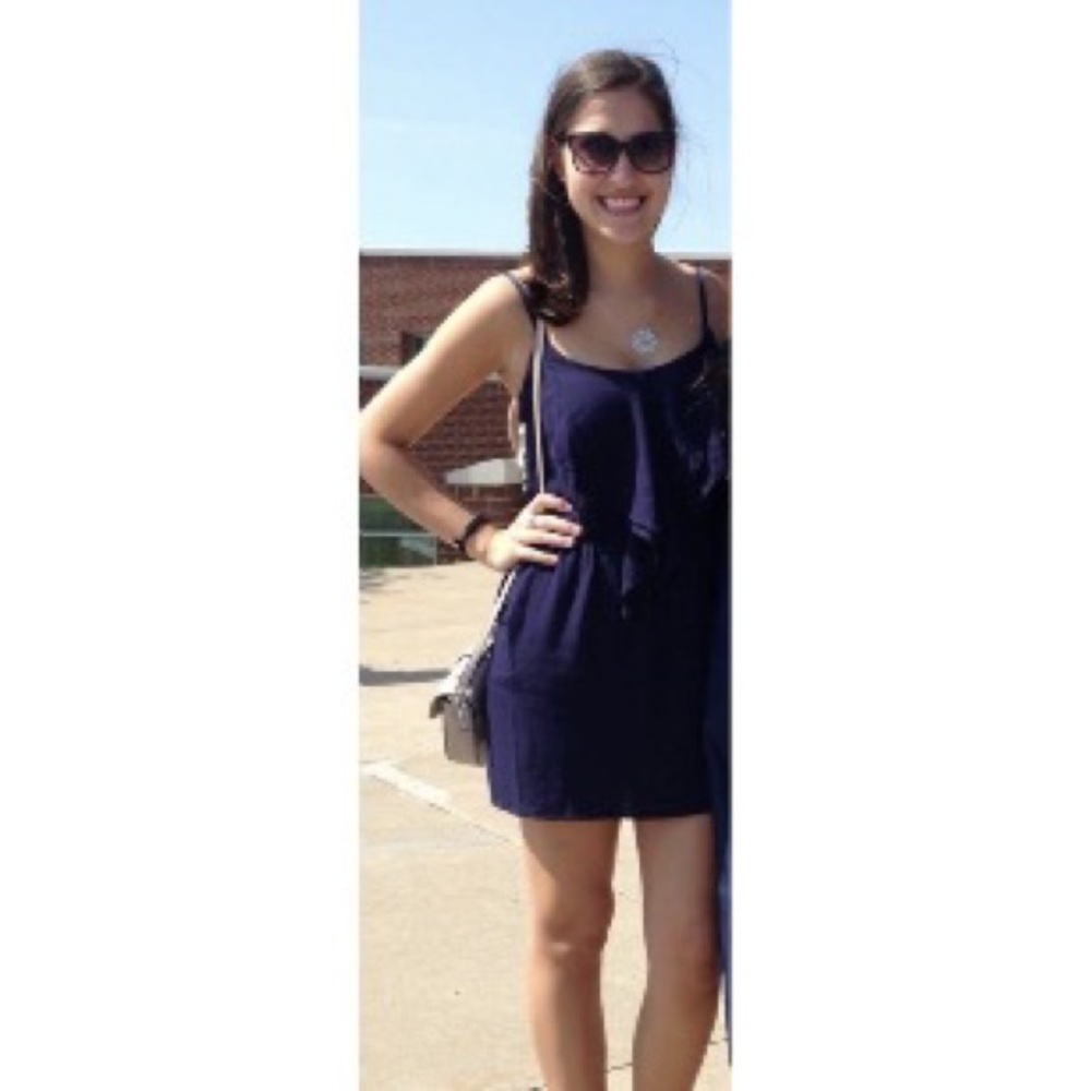 Ruffle front dress